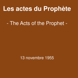 Les actes du Prophète