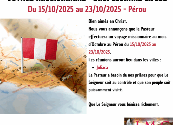 Voyage Missionnaire au Pérou